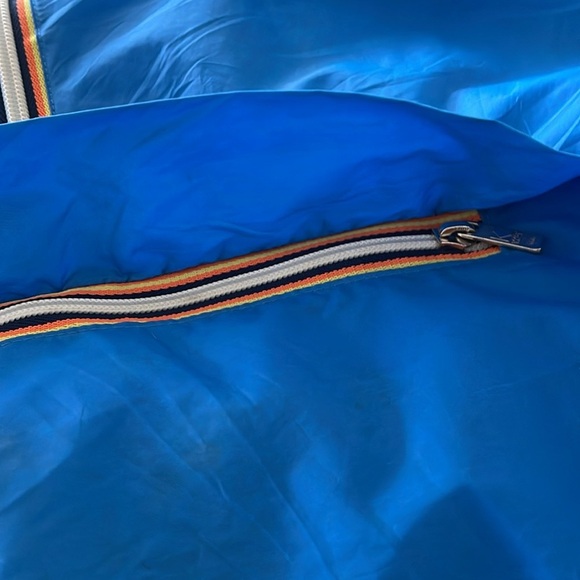 K-Way women's Blue 1/4 Zip Rain Jacket Size 4 - Picture 7 of 10